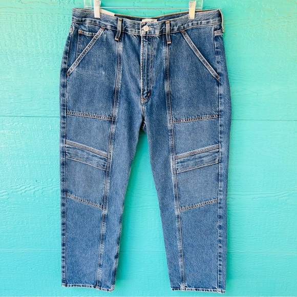 AGOLDE COOPER WIDE LEG CARGO JEANS SIZE 33 NWT Retail $285 - Picture 3 of 11